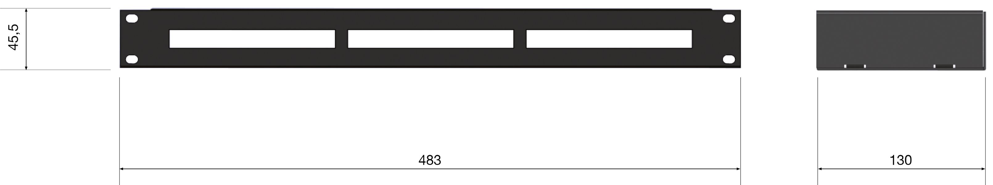 Esquema dimensional (mm)