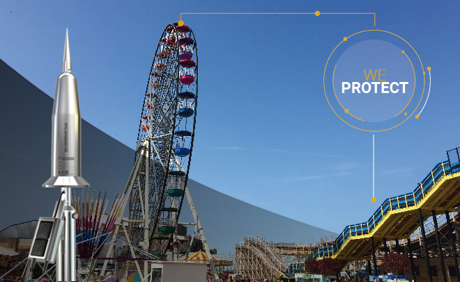 Theme Park Dreamland Margate protected by Aplicaciontes Tecnológicas from lightning