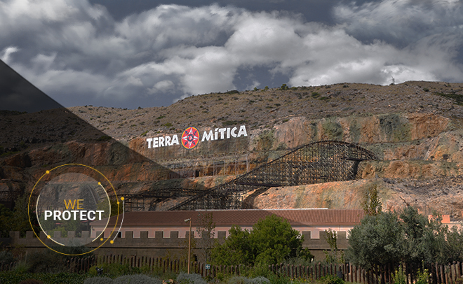 Terra Mítica protected by Aplicaciontes Tecnológicas from lightning