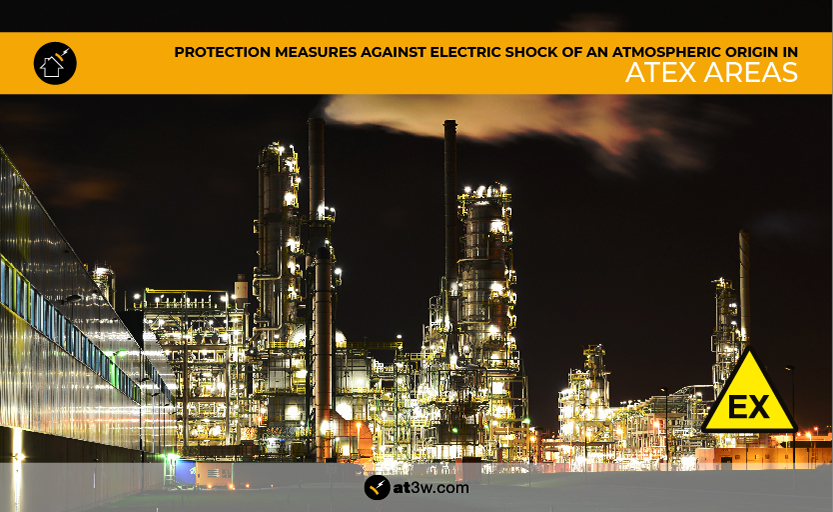 Protection measures against electric shock of an atmospheric origin in ATEX areas