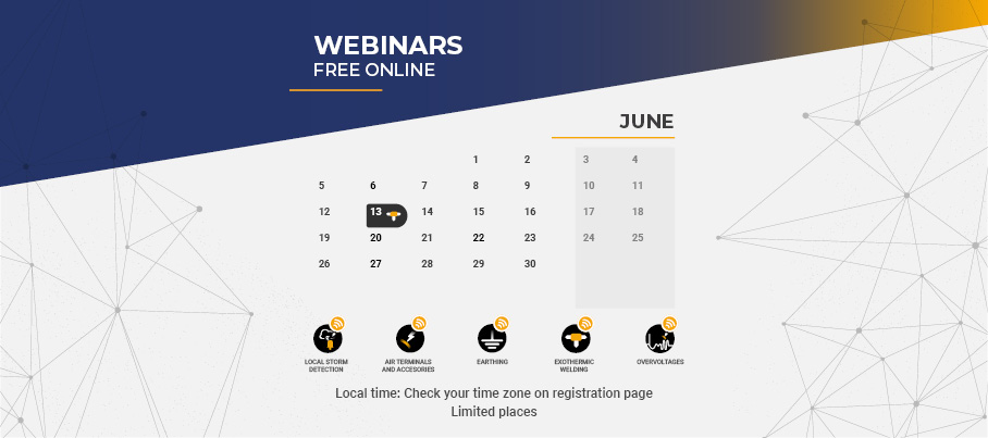 Aplicaciones Tecnológicas puts its more than 35 years of experience to offer free webinars aimed at professionals involved in the design of lightning protection systems and safety against electrical storms, design and implementation of earthing and surge protection systems.