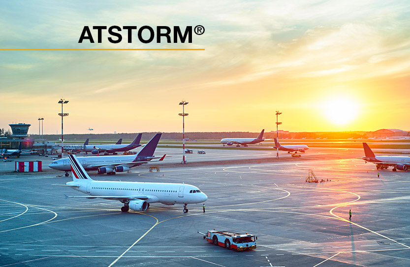 The storm detection in airports is the key to prevent accidents of the workers and guarantee their security in the track. The labour accidents produced by lightning in airports can be prevented by the early warning system ATSTORM® developed by Aplicaciones Tecnológicas.